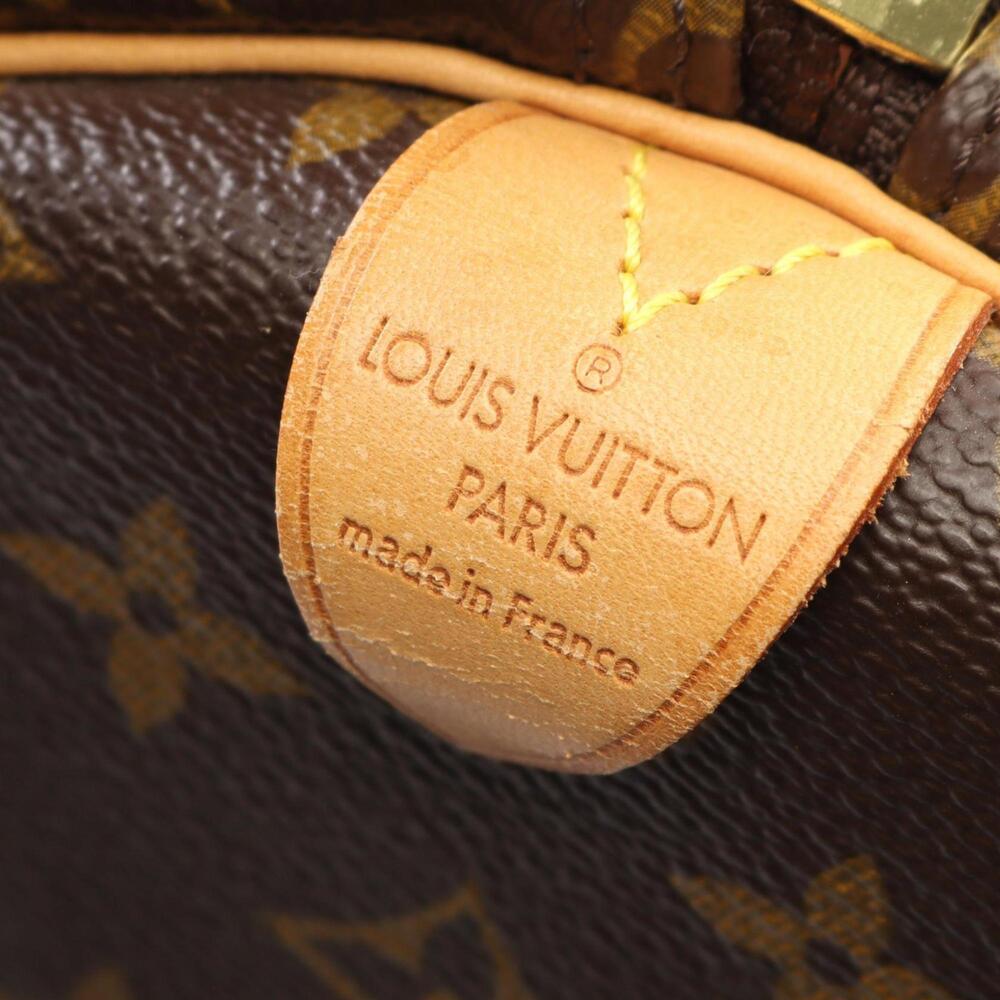 LOUIS VUITTON Brown Monogram Leather Keepall 55 Boston Bag - Picture 4 of 10